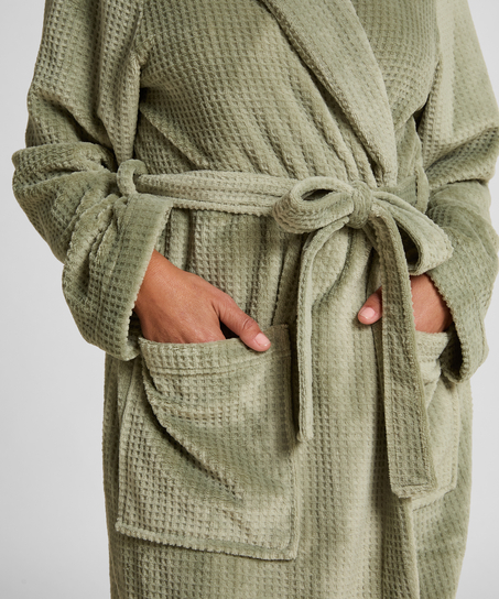 Fleece Bathrobe, Green