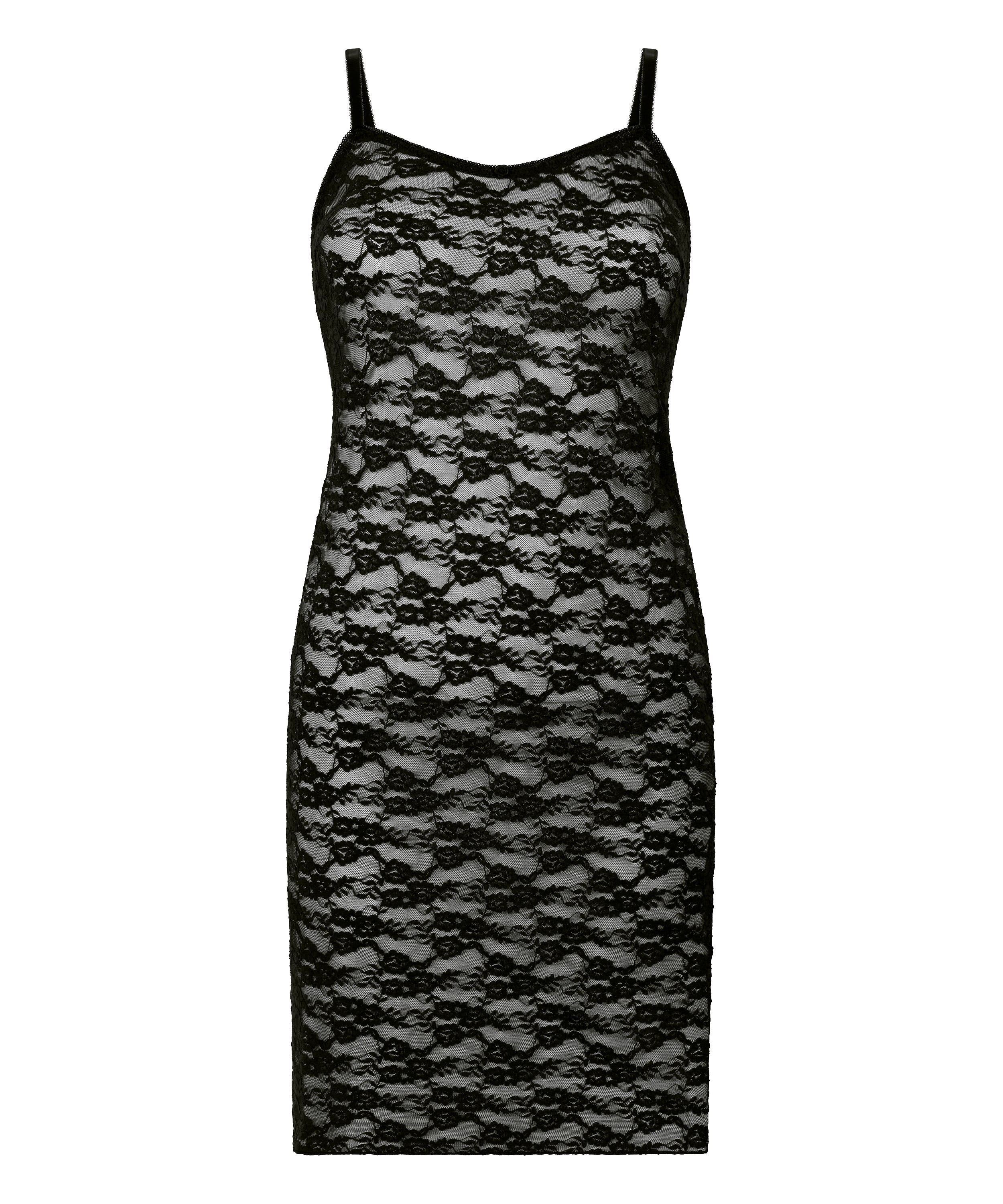 Slipdress Allover Lace, Black, main