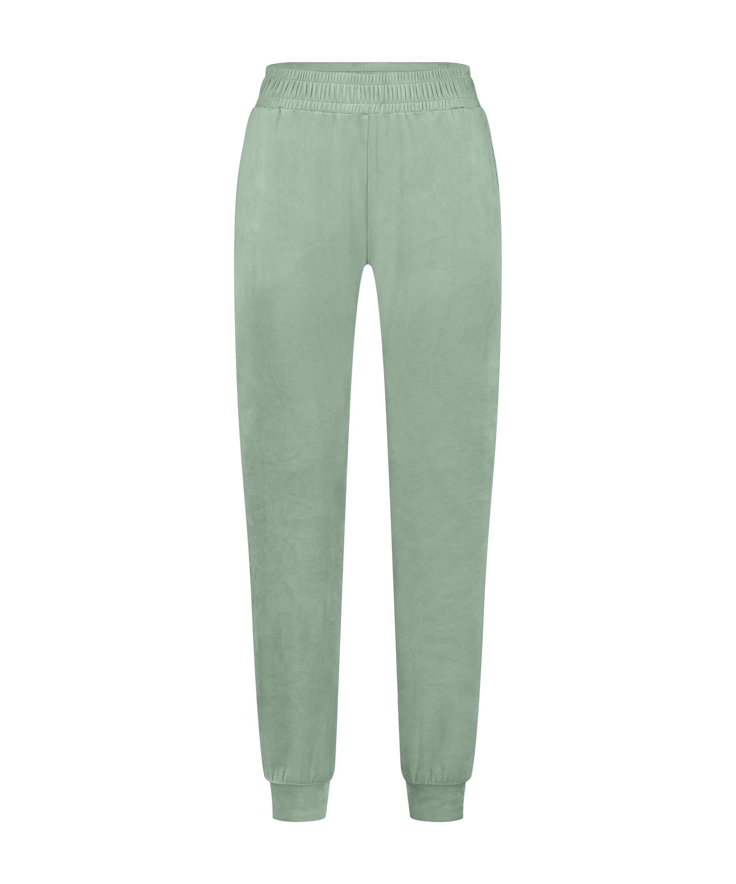Velours Jogging Pants, Green, main