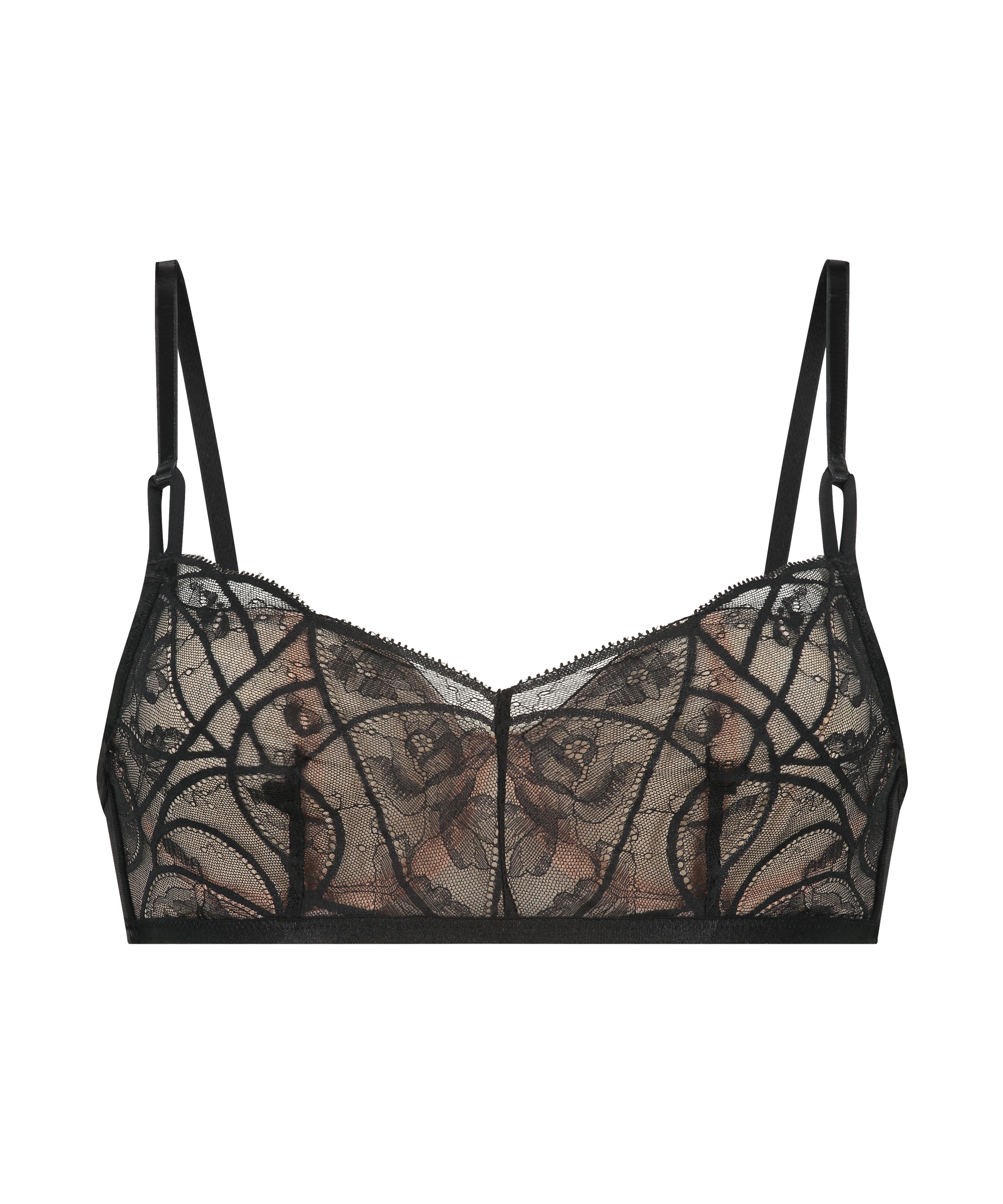 Luna Non-Padded Underwired Bra, Black, main