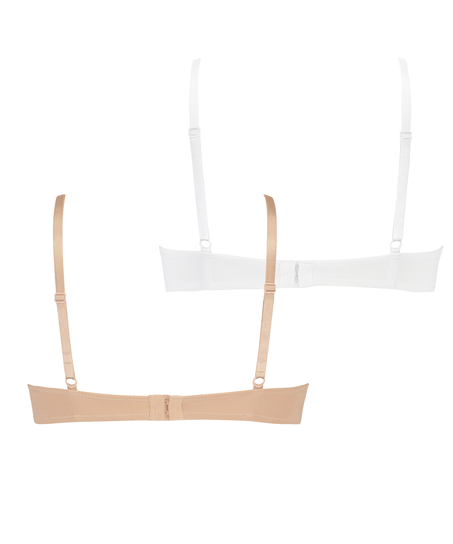 2-Pack Padded Underwired Bra, White