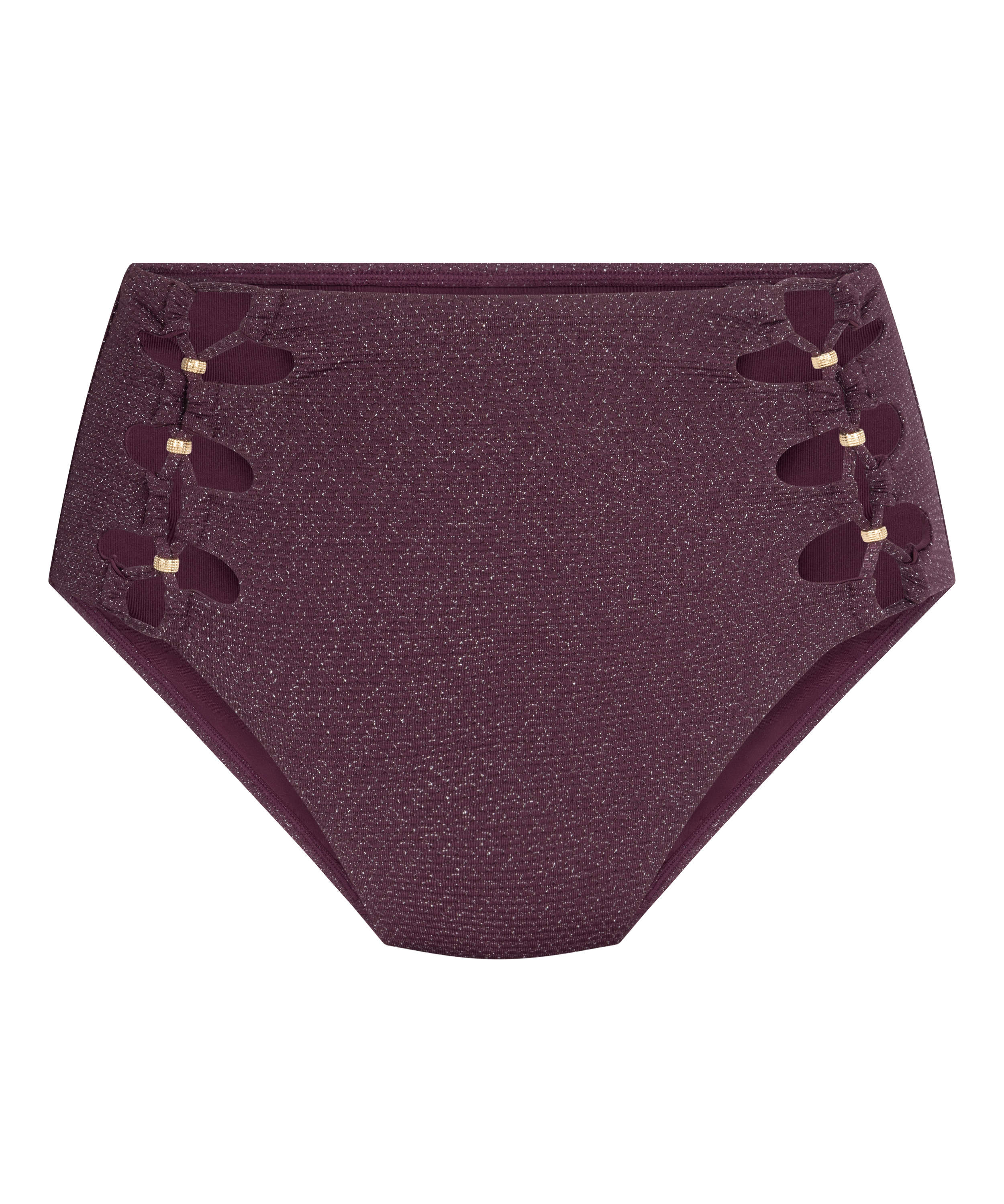 Panama High Waisted Bikini Bottom, Purple, main
