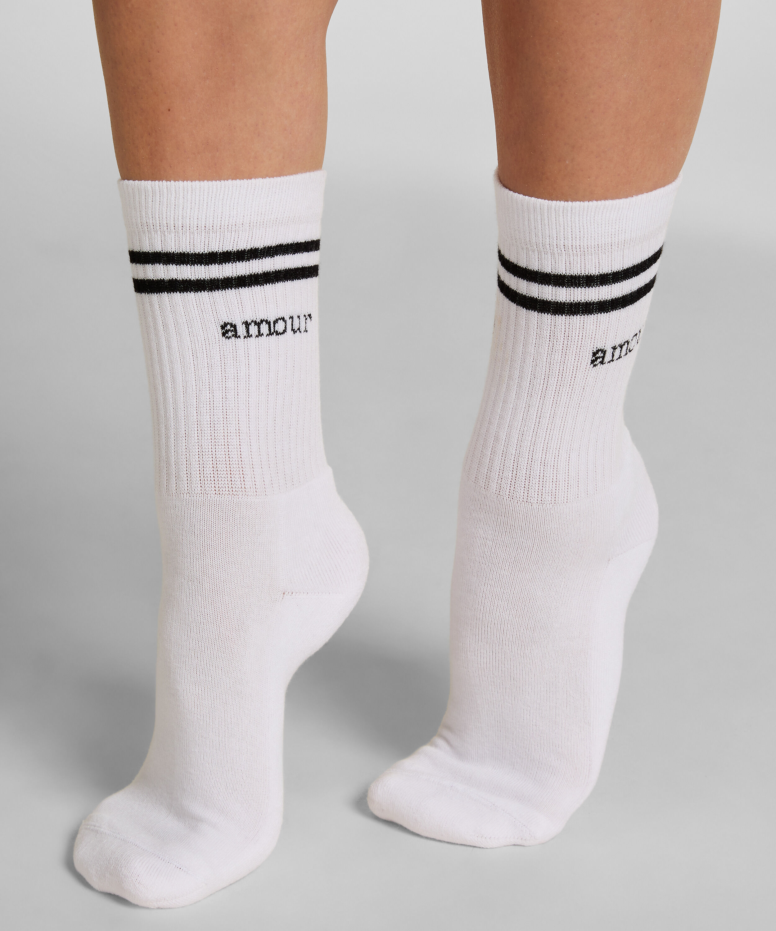 Cotton Crew Socks, Black