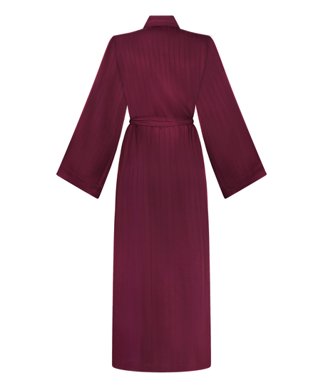 Satin Pinstripe Kimono, Purple