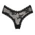 V-shaped Brazilian knickers mesh, Black
