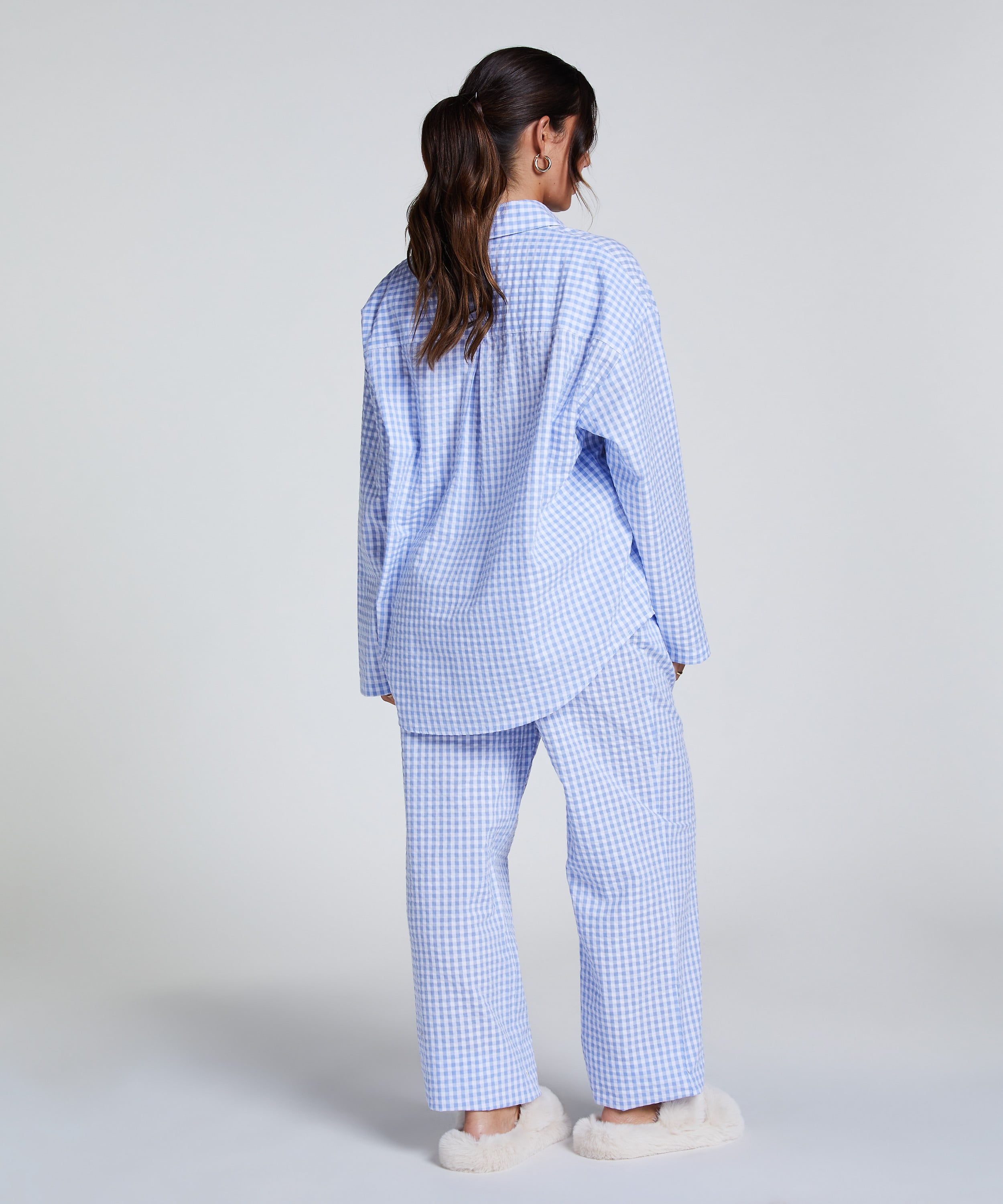 Cotton Pyjama Pants, Blue, main