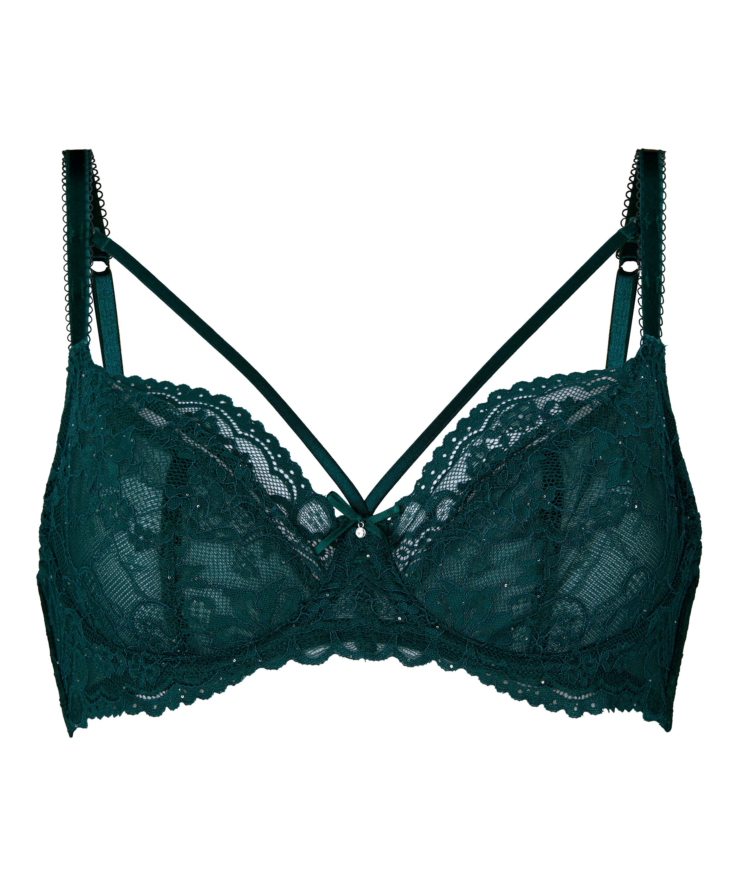 Isadora Non-Padded Underwired Bra, Green, main