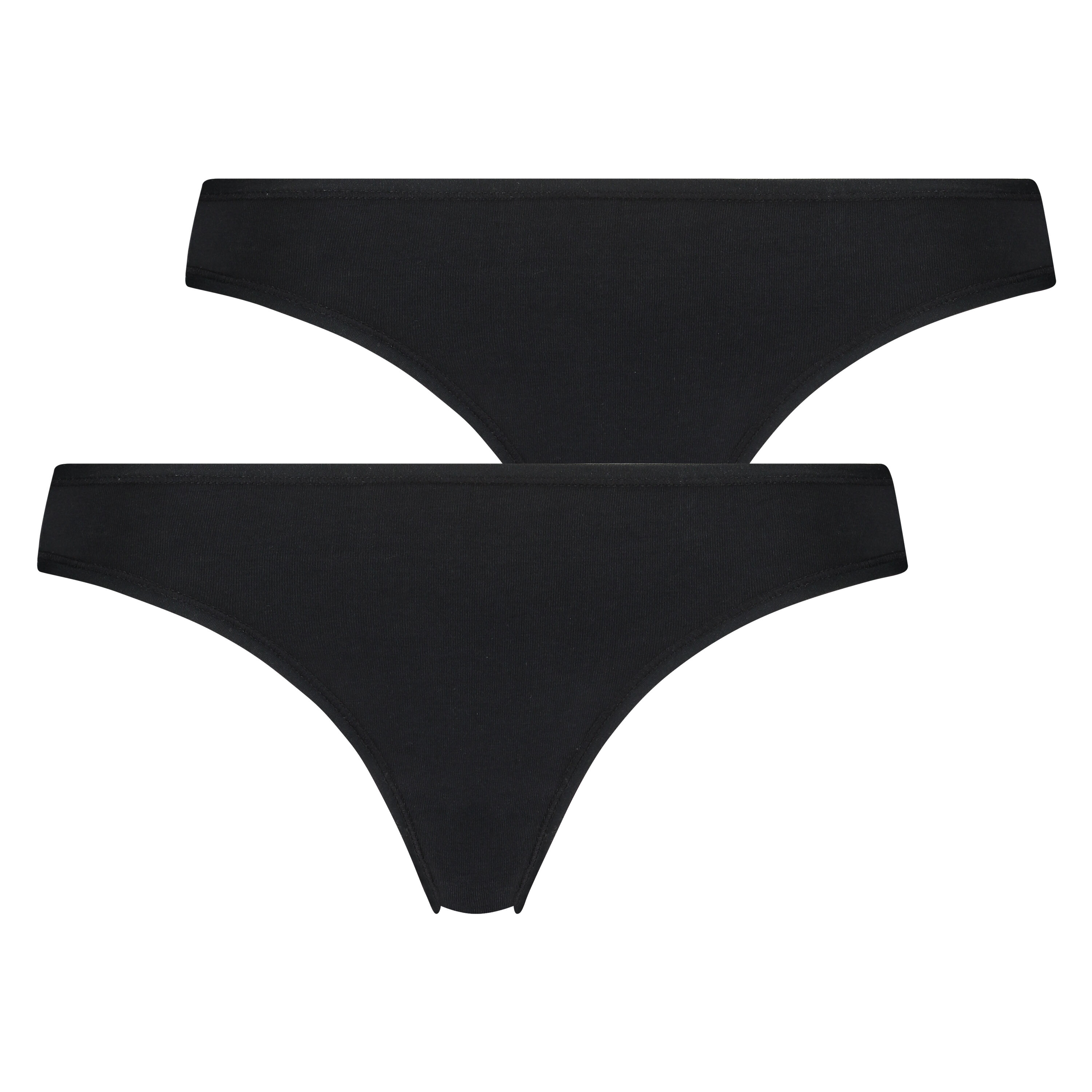 2 Cotton Thongs Kim, Black