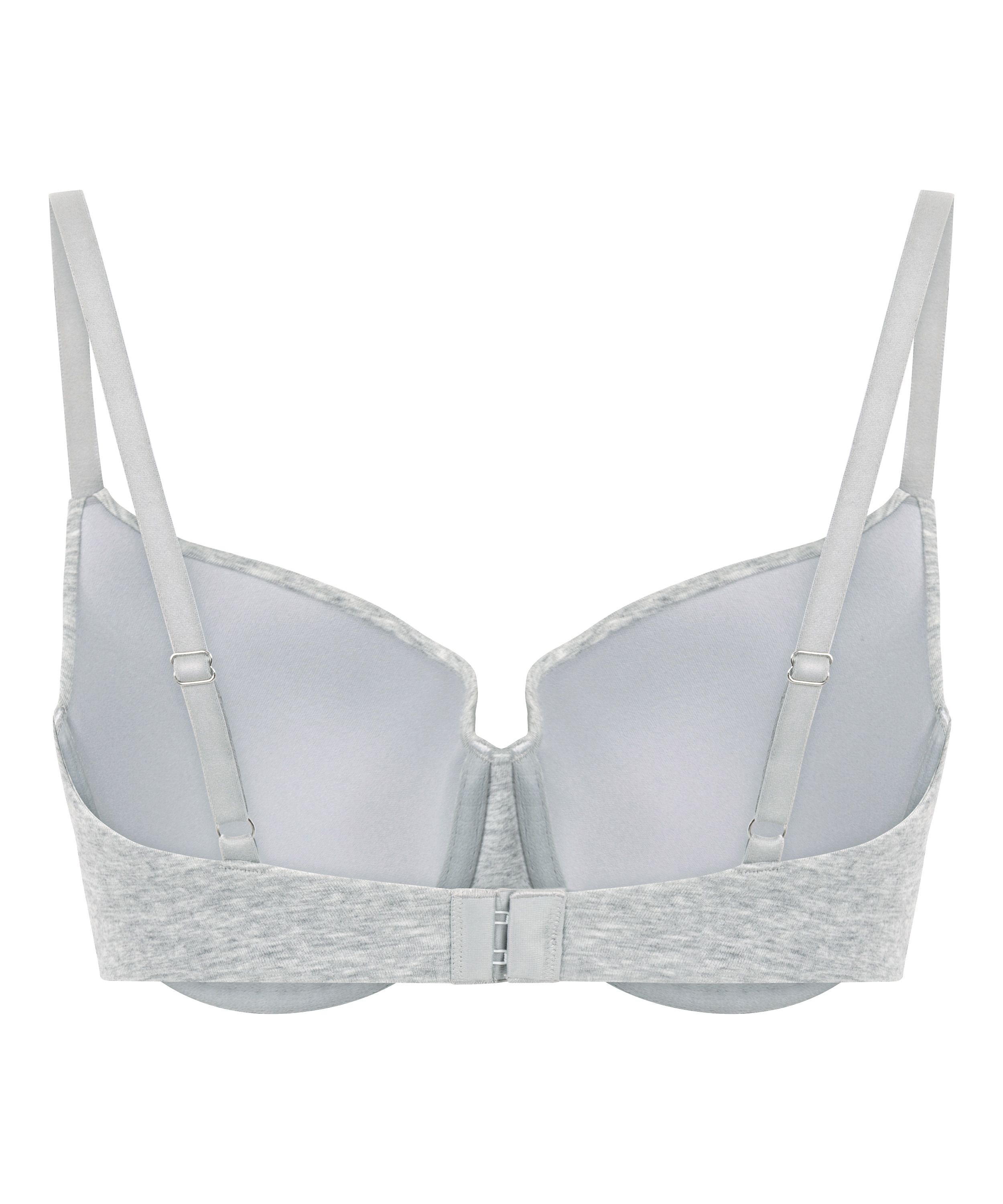 Cotton Padded Underwired Bra, Gray, main