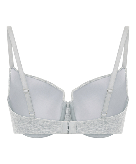 Cotton Padded Underwired Bra, Gray