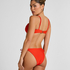 Luxe Cheeky Bikini Bottom, Red