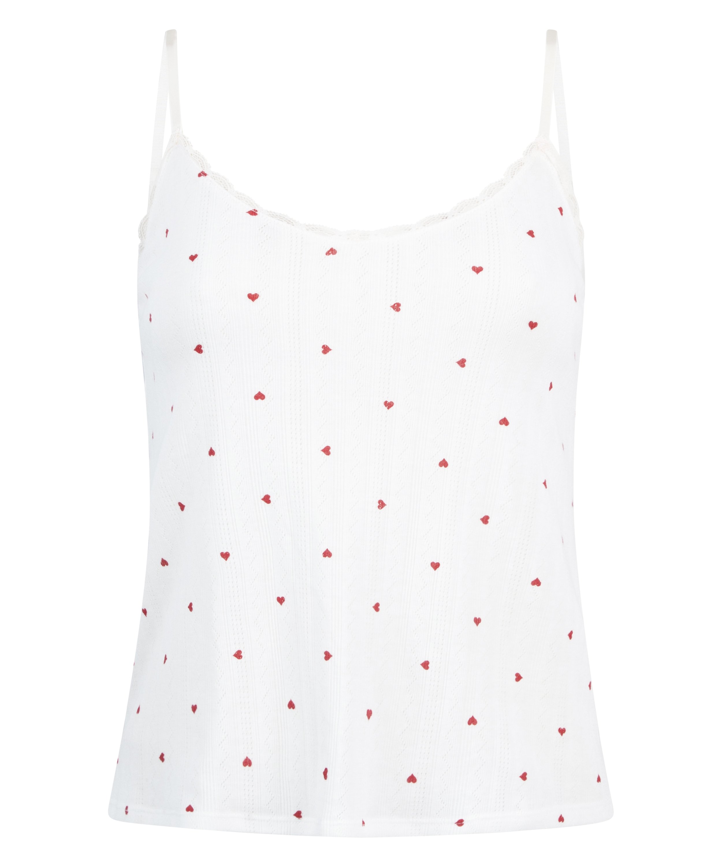 Cami lace top, White, main