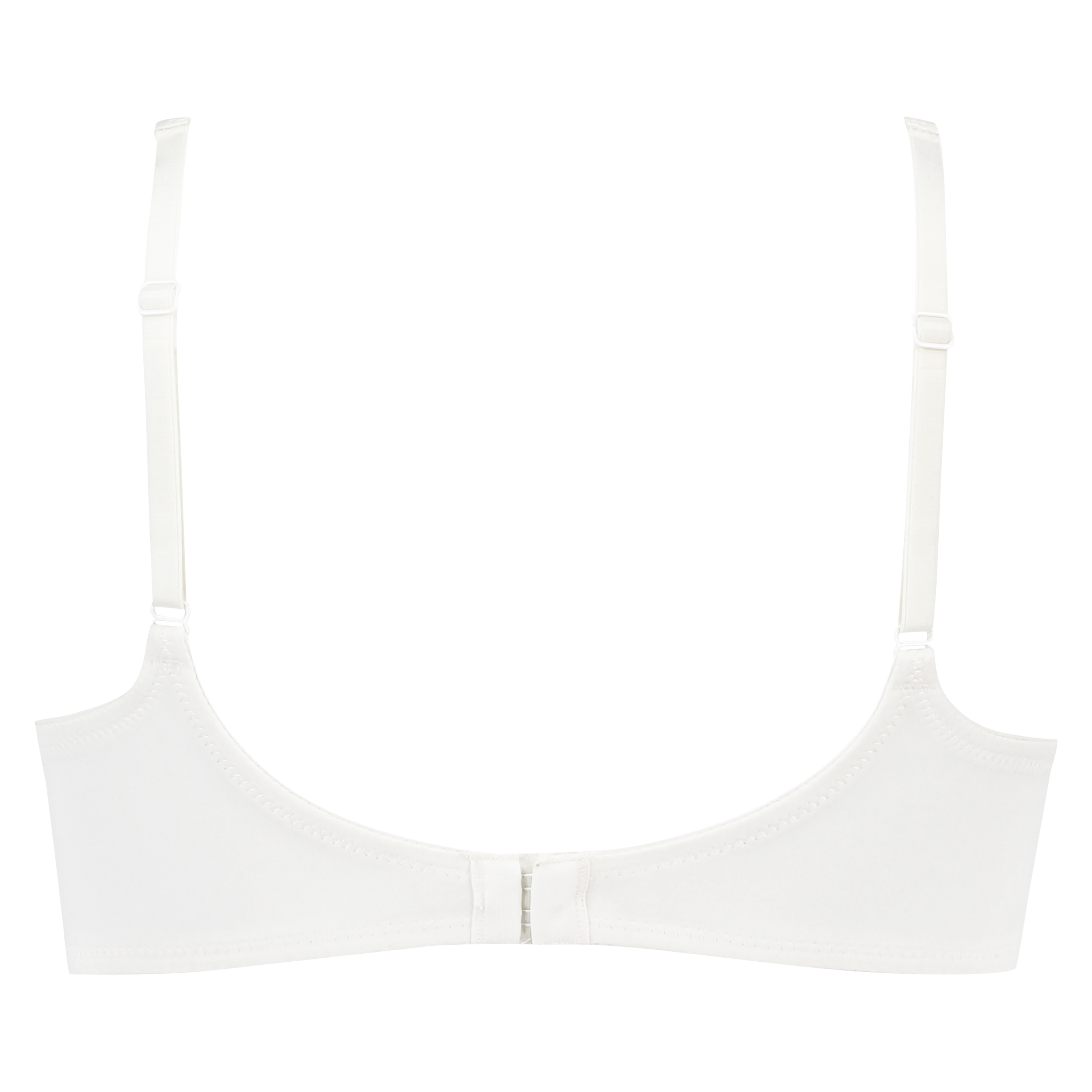 Padded Underwired Bra Satin Fleece, White, main