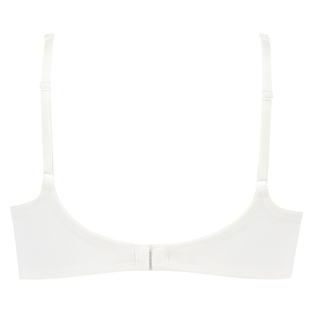 Padded Underwired Bra Satin Fleece, White
