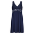 Modal Lace Slip Dress, Blue