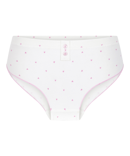 Renee Rib Brazilian Short, White