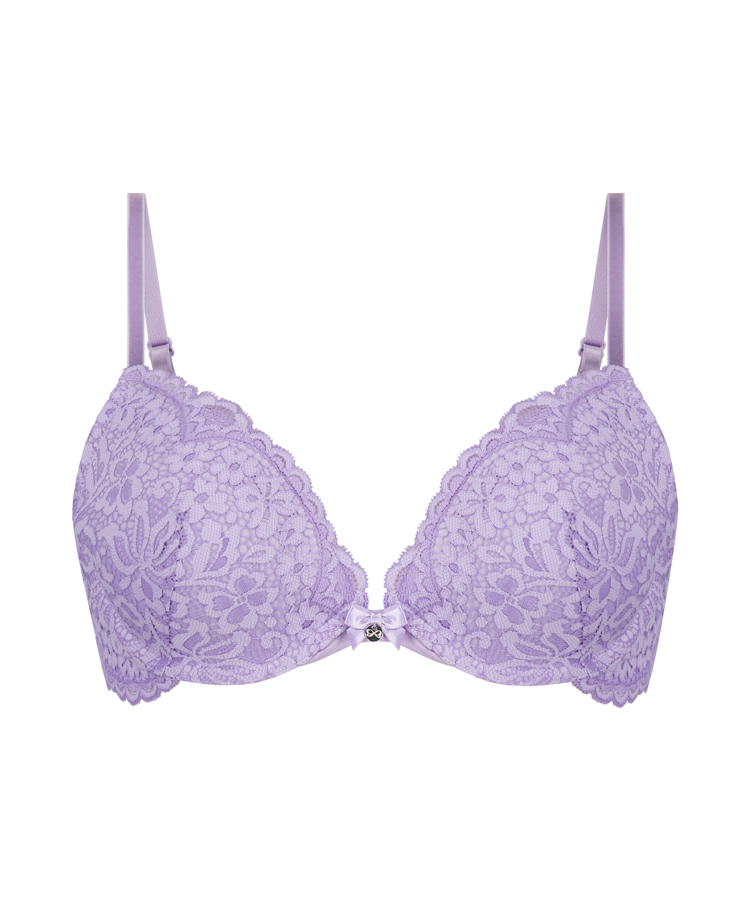 Rose padded push-up bra, Purple, main