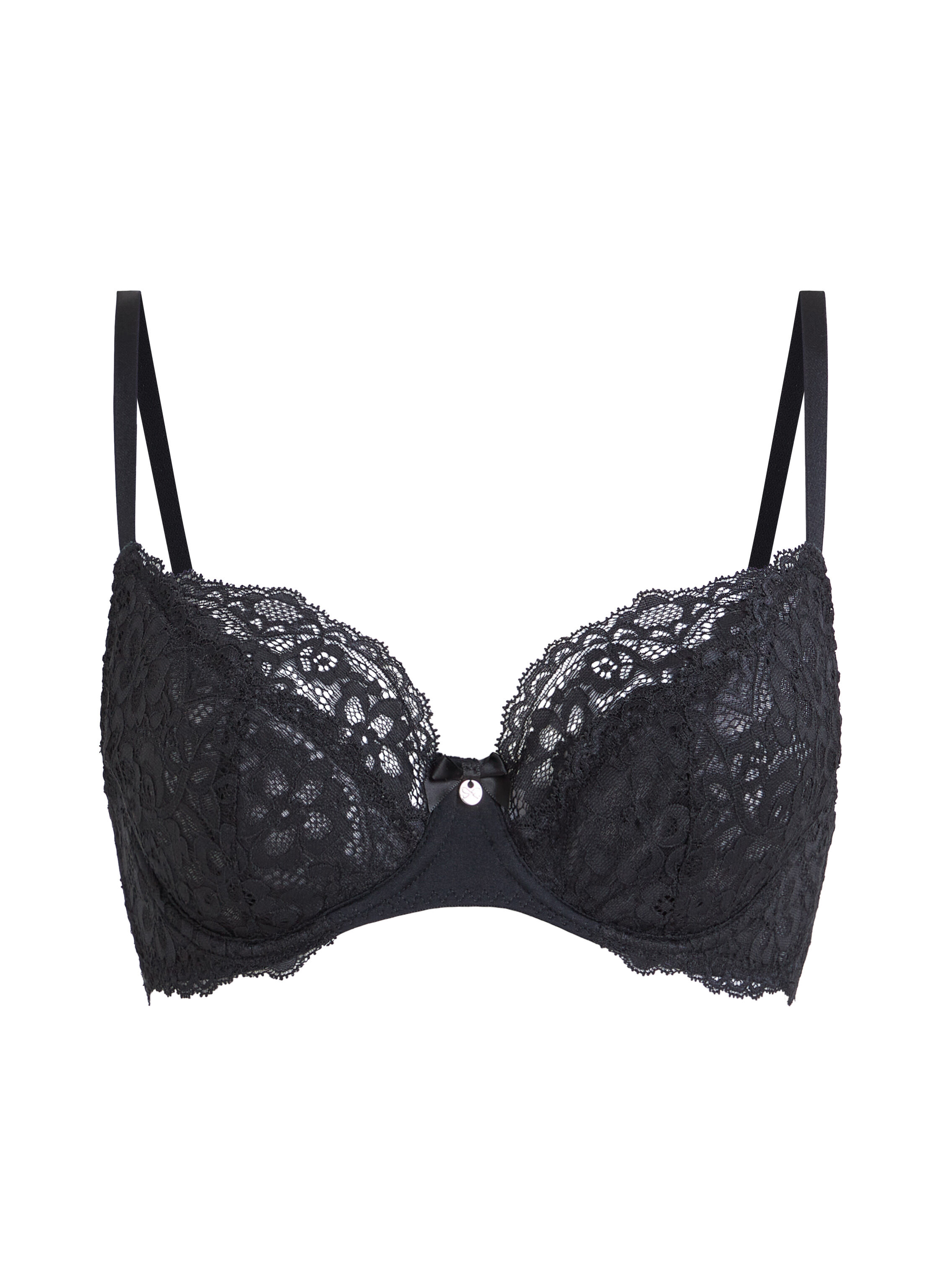 Marine Non-Padded Underwired Bra, Black