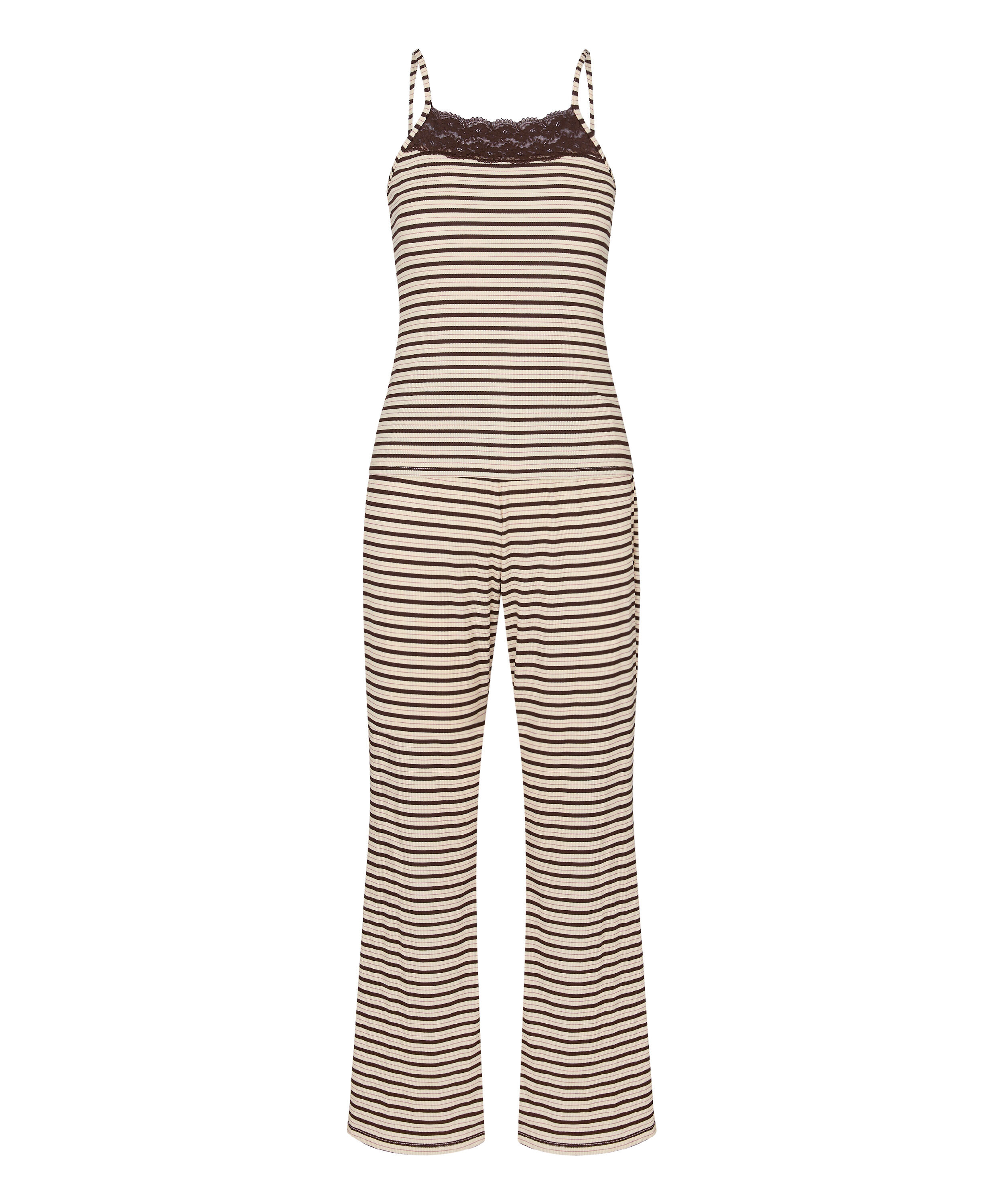 Pyjama Set Lace, Brown