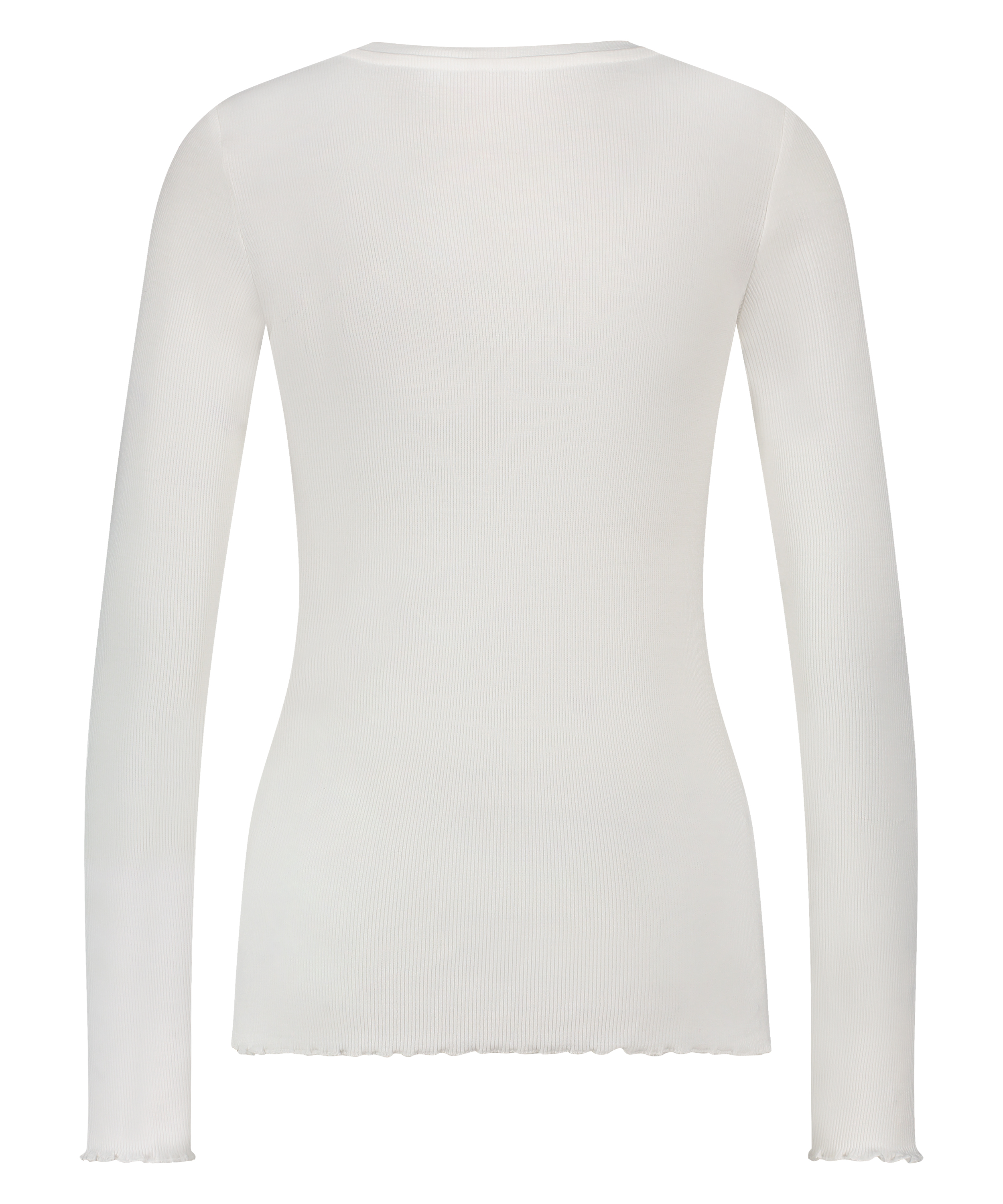 Long-Sleeved Pyjama Top, White, main
