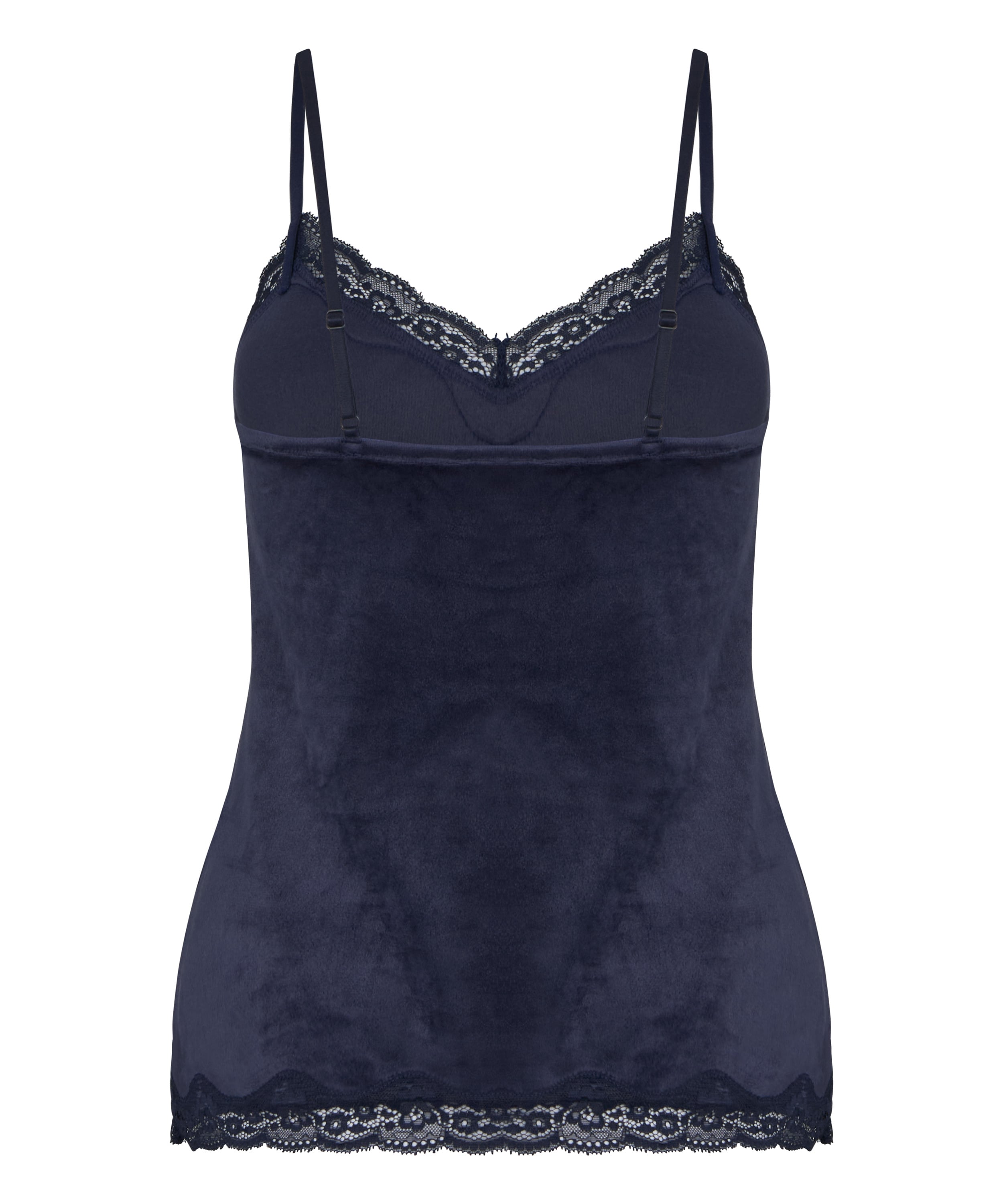 Pyjama Cami Velours , Blue, main