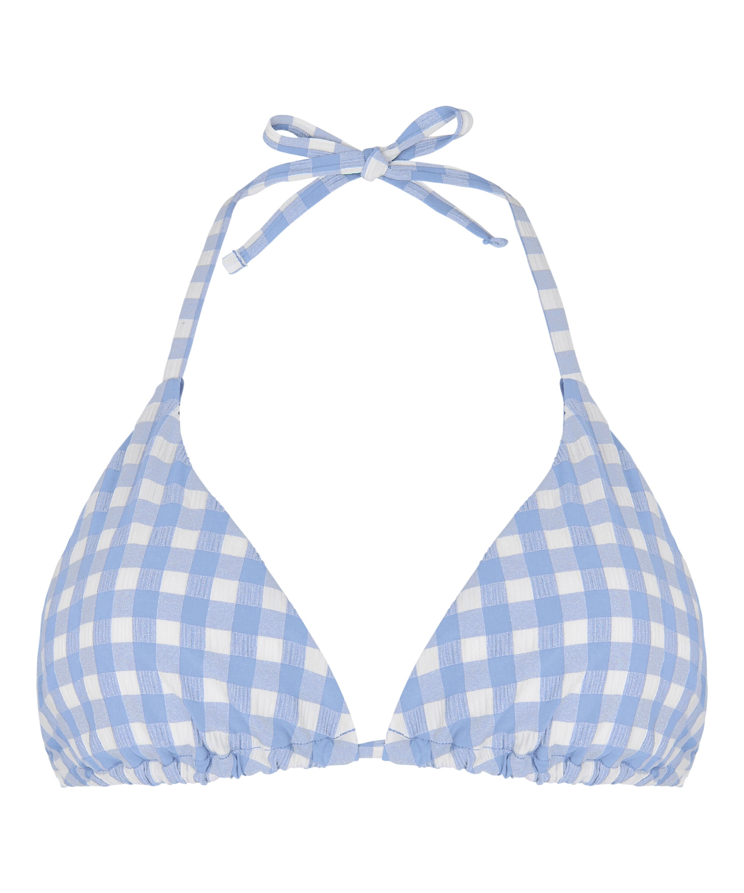 Amalfi Triangle Bikini Top, Blue