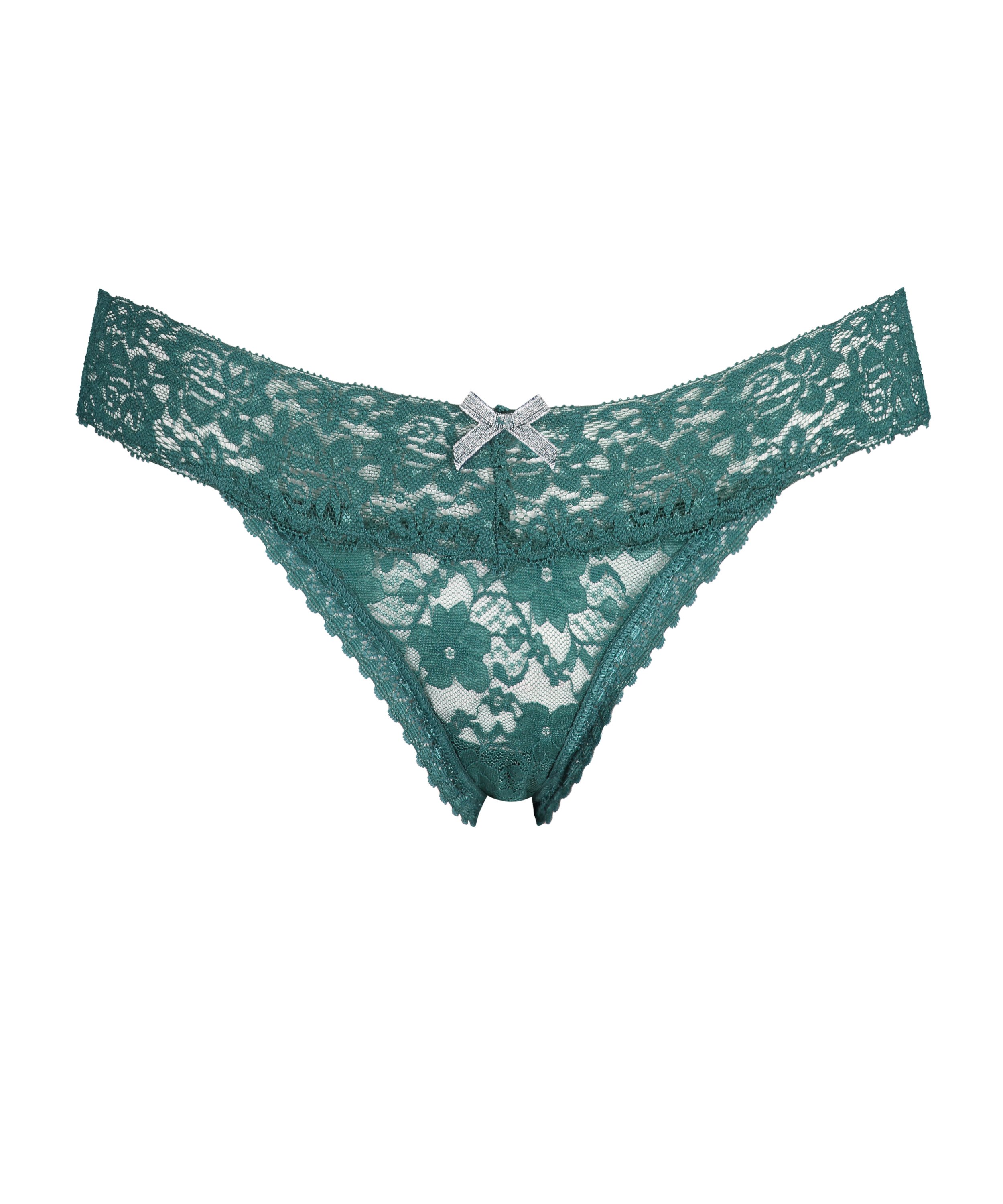 Floral Lace Thong, Blue, main
