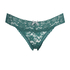 Floral Lace Thong, Blue