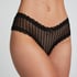 V-shaped Brazilian knickers mesh, Black