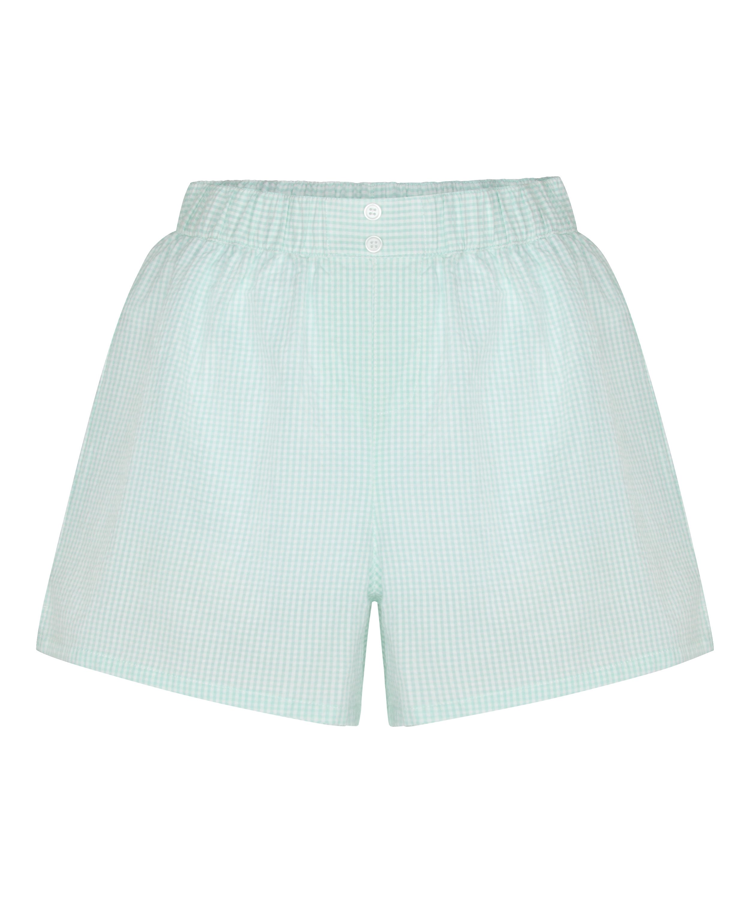 Pyjama Short Seersucker, Green, main