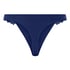 Lace & Shine Thong, Blue