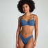 Scallop Padded Underwired Bikini Top, Blue