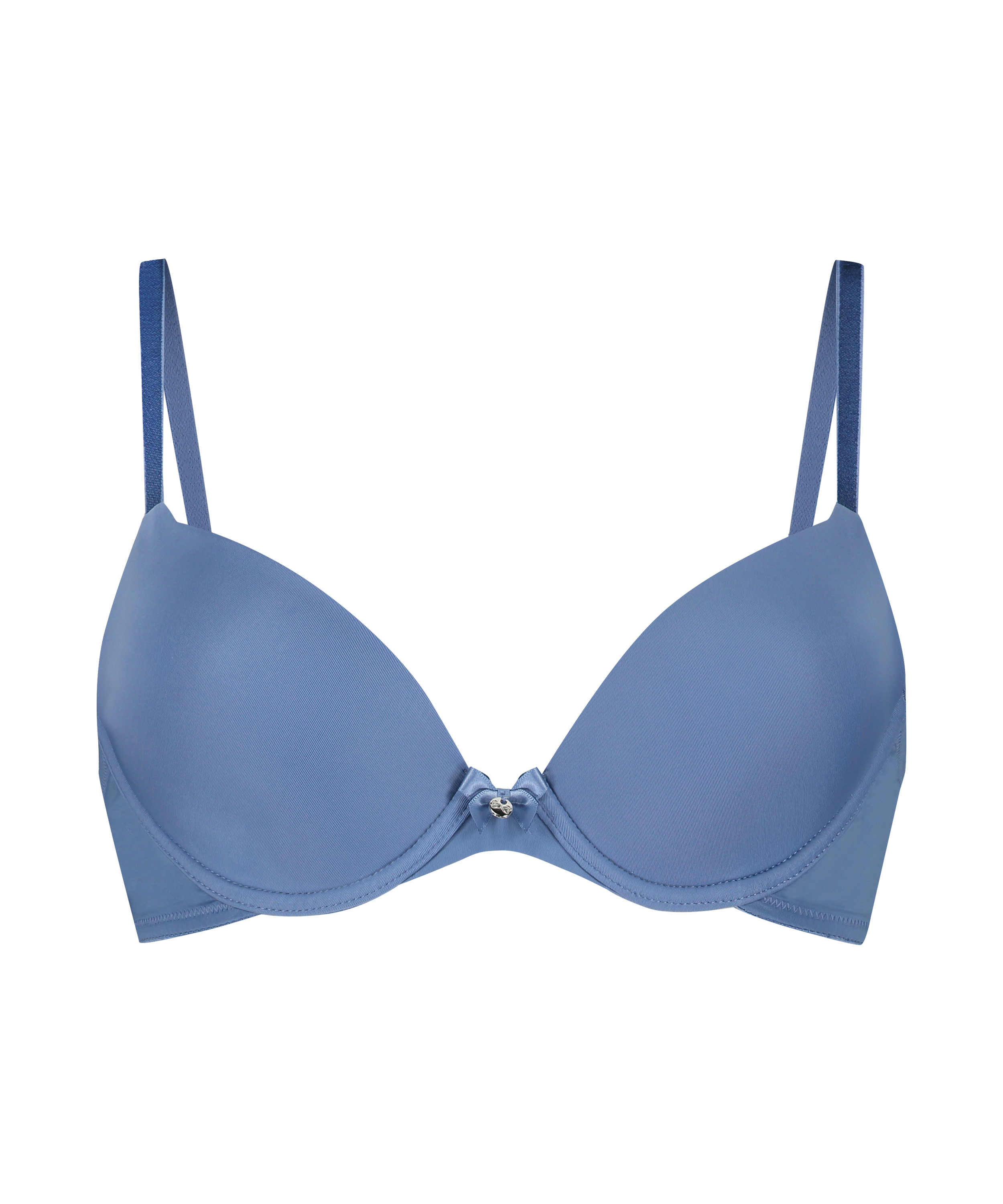 Plunge Padded Underwired Bra, Blue, main