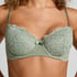 Marine Padded Underwired Bra, Green
