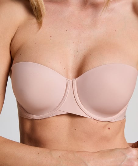 Jane Padded Strapless Underwired Bra, Beige