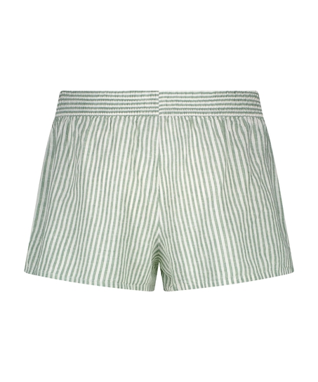 Linen Pyjama Shorts, Green