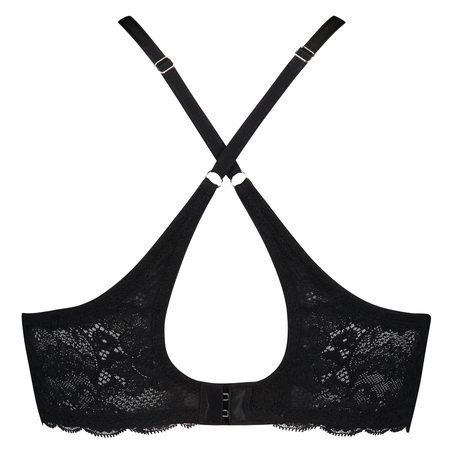 Hope Lace Padded Non-Underwired Bra, Black