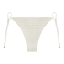 Maui Crochet Cheeky Tanga Bikini Bottoms, White