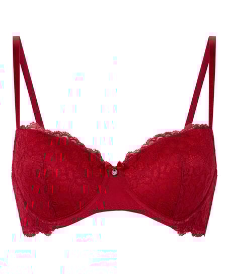 Marine Padded Underwired Bra, Red