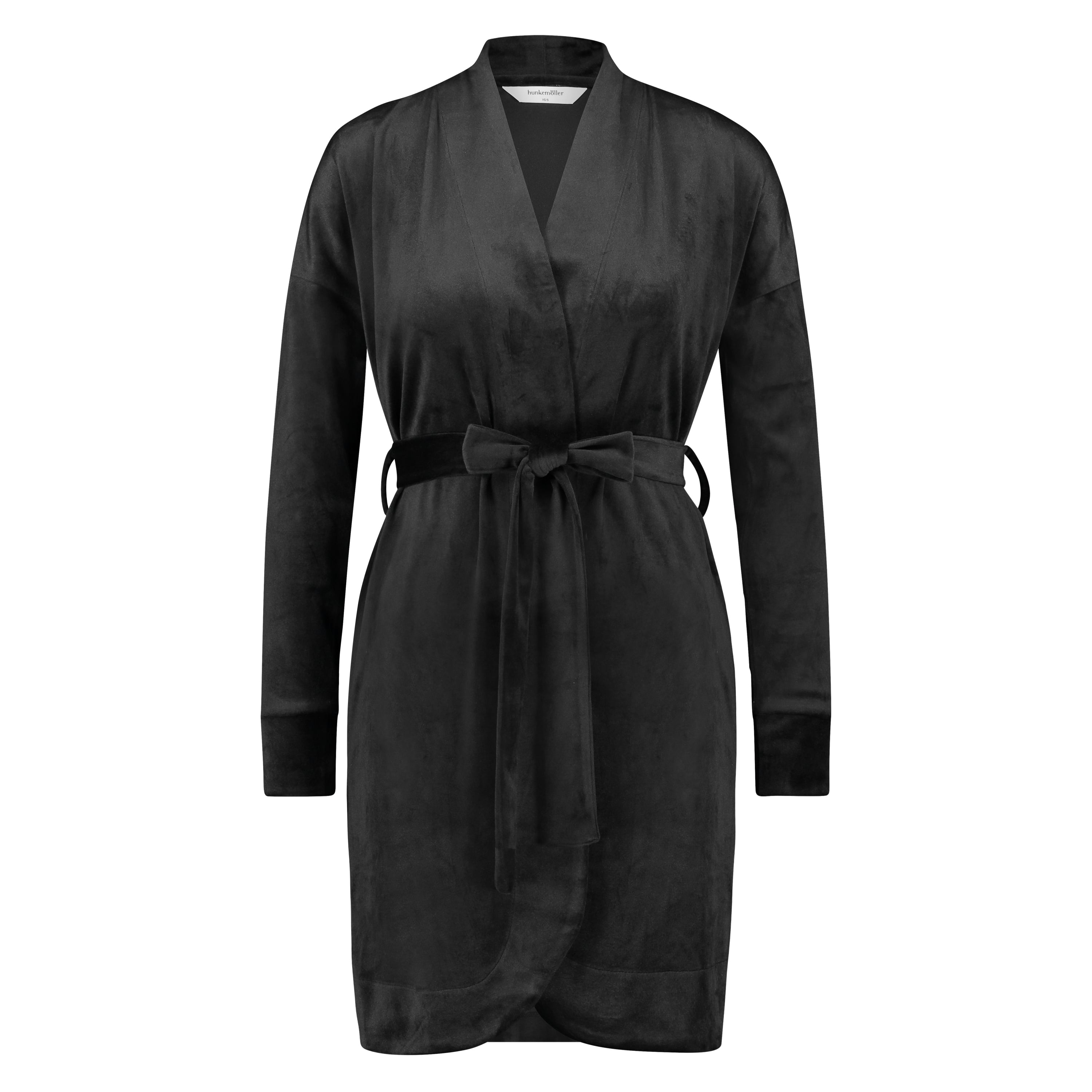 Velvet Bathrobe, Black, main