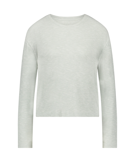 Long-Sleeved Pyjama Top, Green