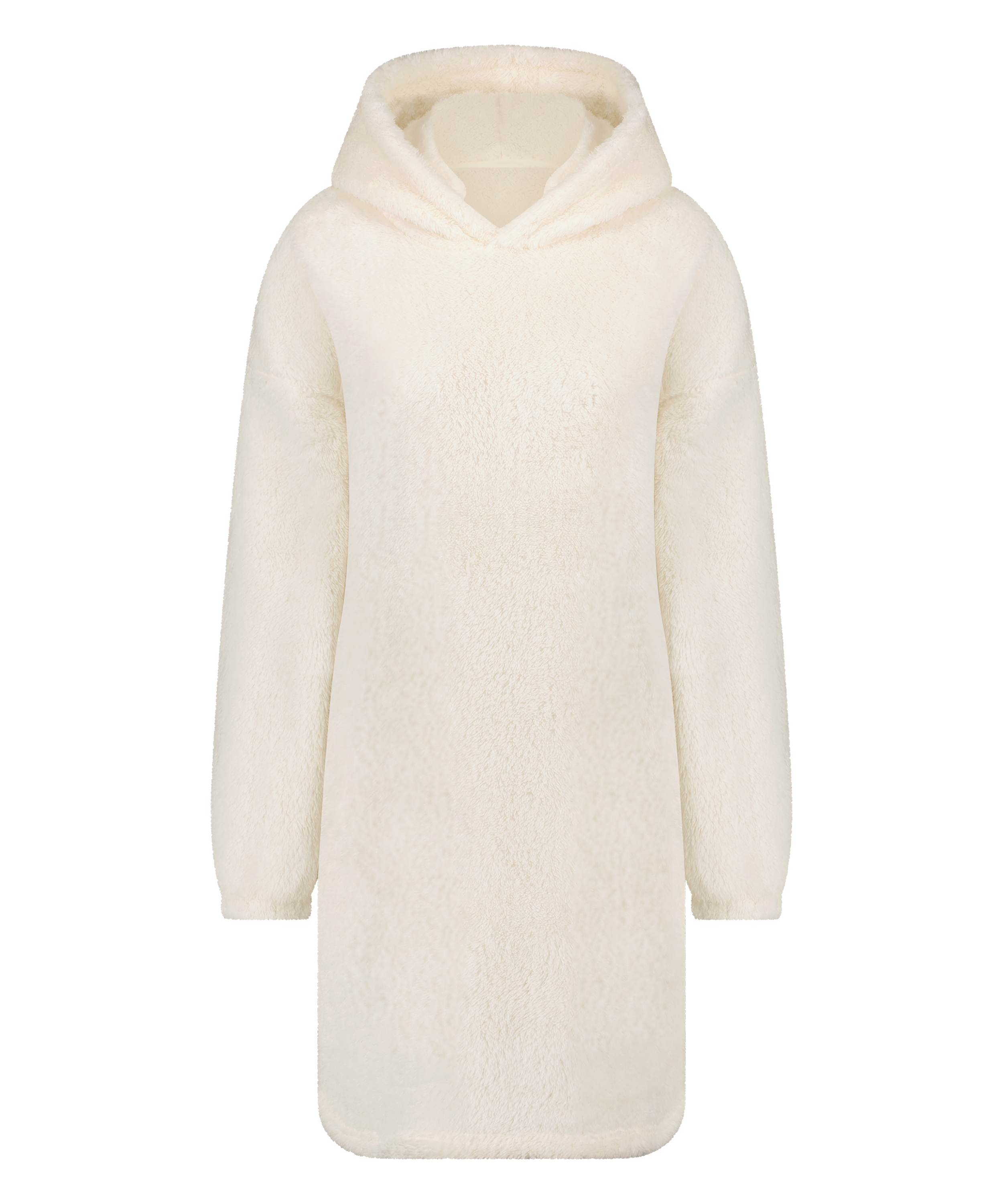 Snuggle Fleece Lounge Dress, White, main