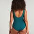 Shaping Shell Mesh Swimsuit, Green