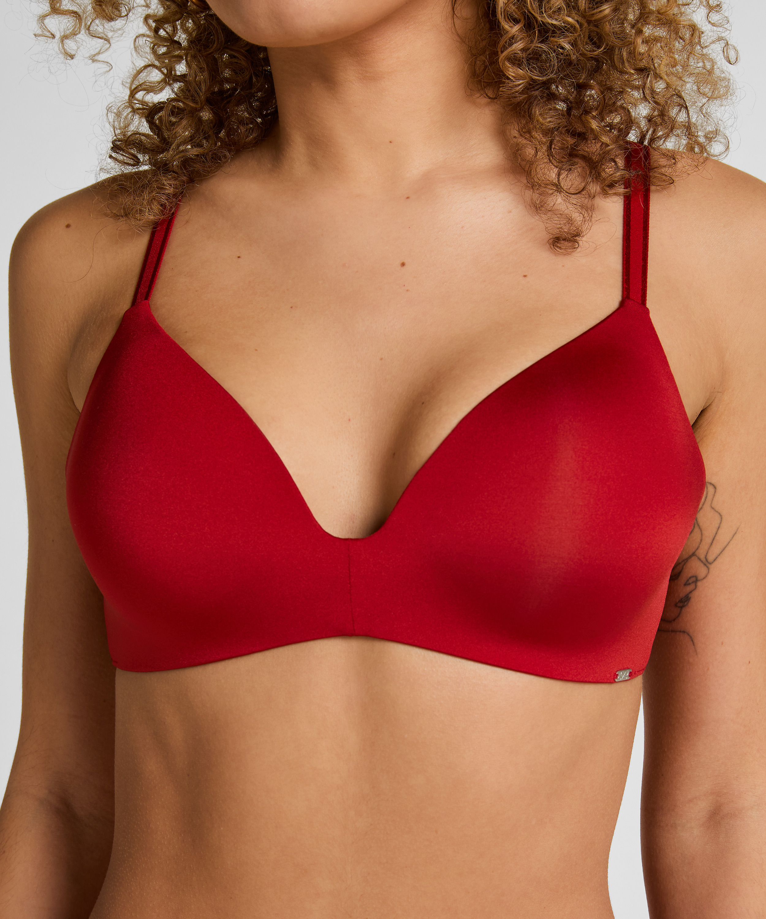 Mona padded non-underwired bra, Red, main