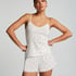 Pointelle Pyjama Shorts, White