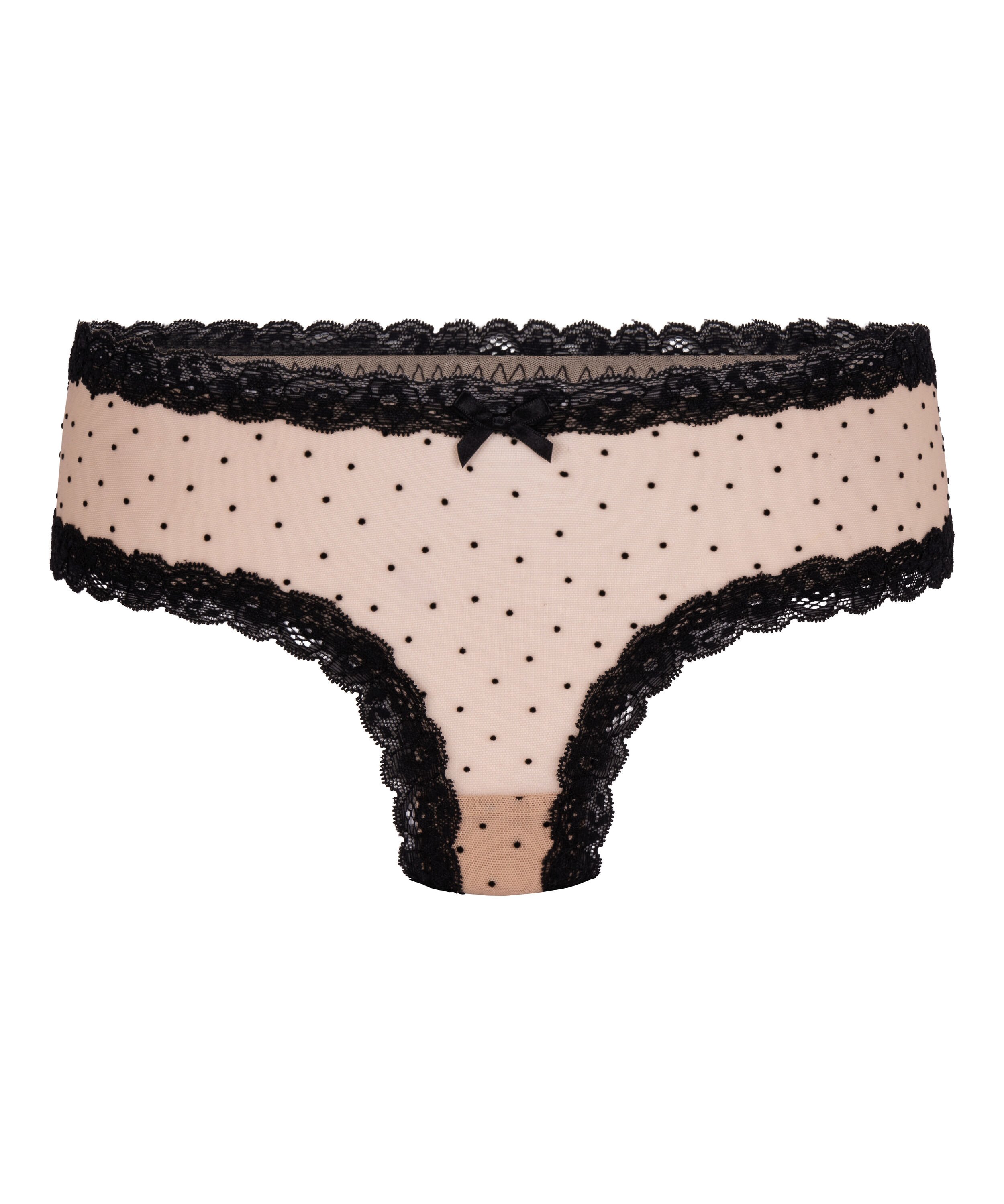 V-shaped Brazilian knickers mesh, Brown