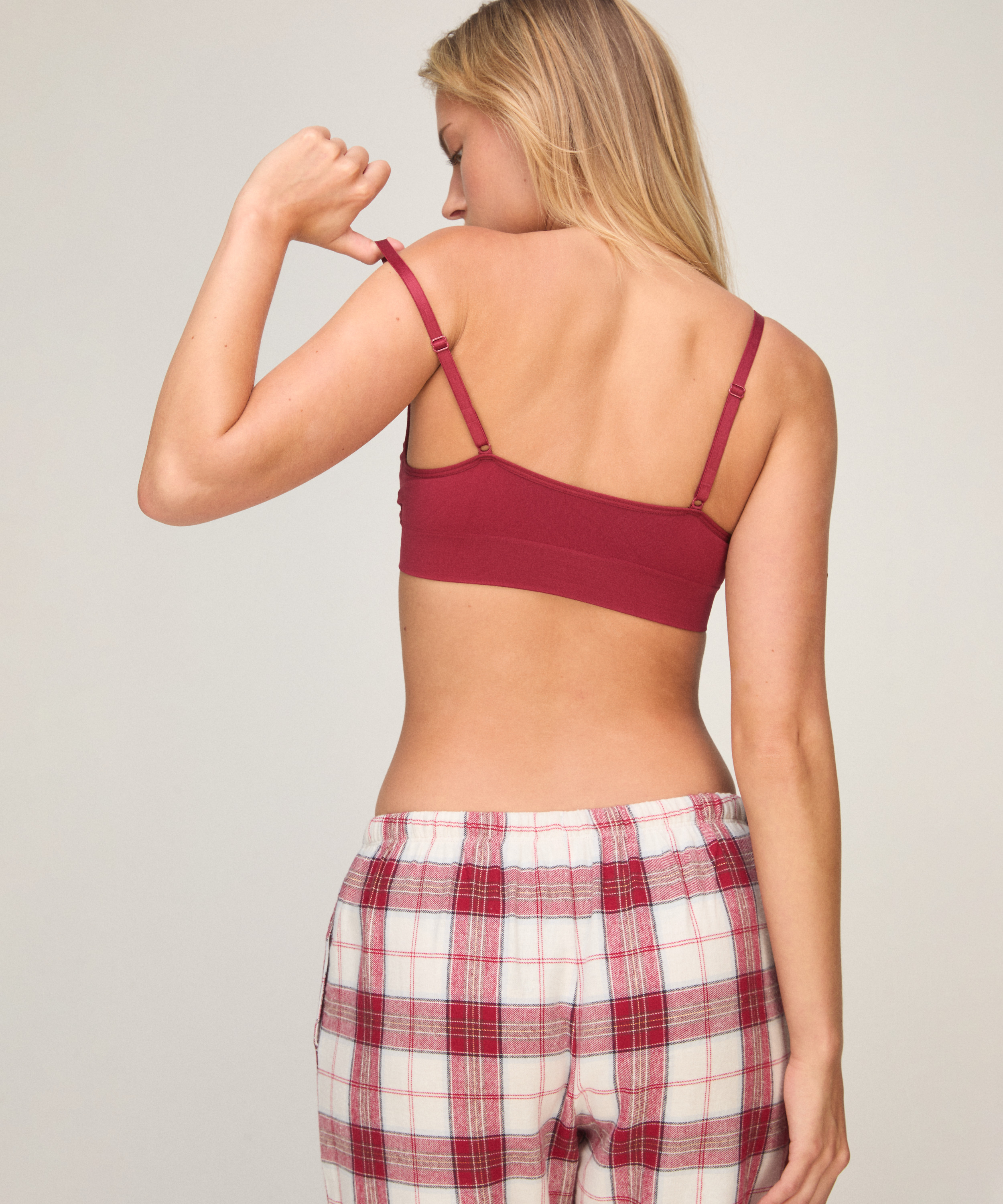 Dide Triangle Bralette, Red, main
