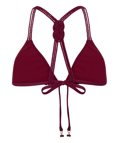 Marrakech Triangle Bikini Top, Red