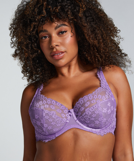 Daisy Non-Padded Underwired Bra, Purple