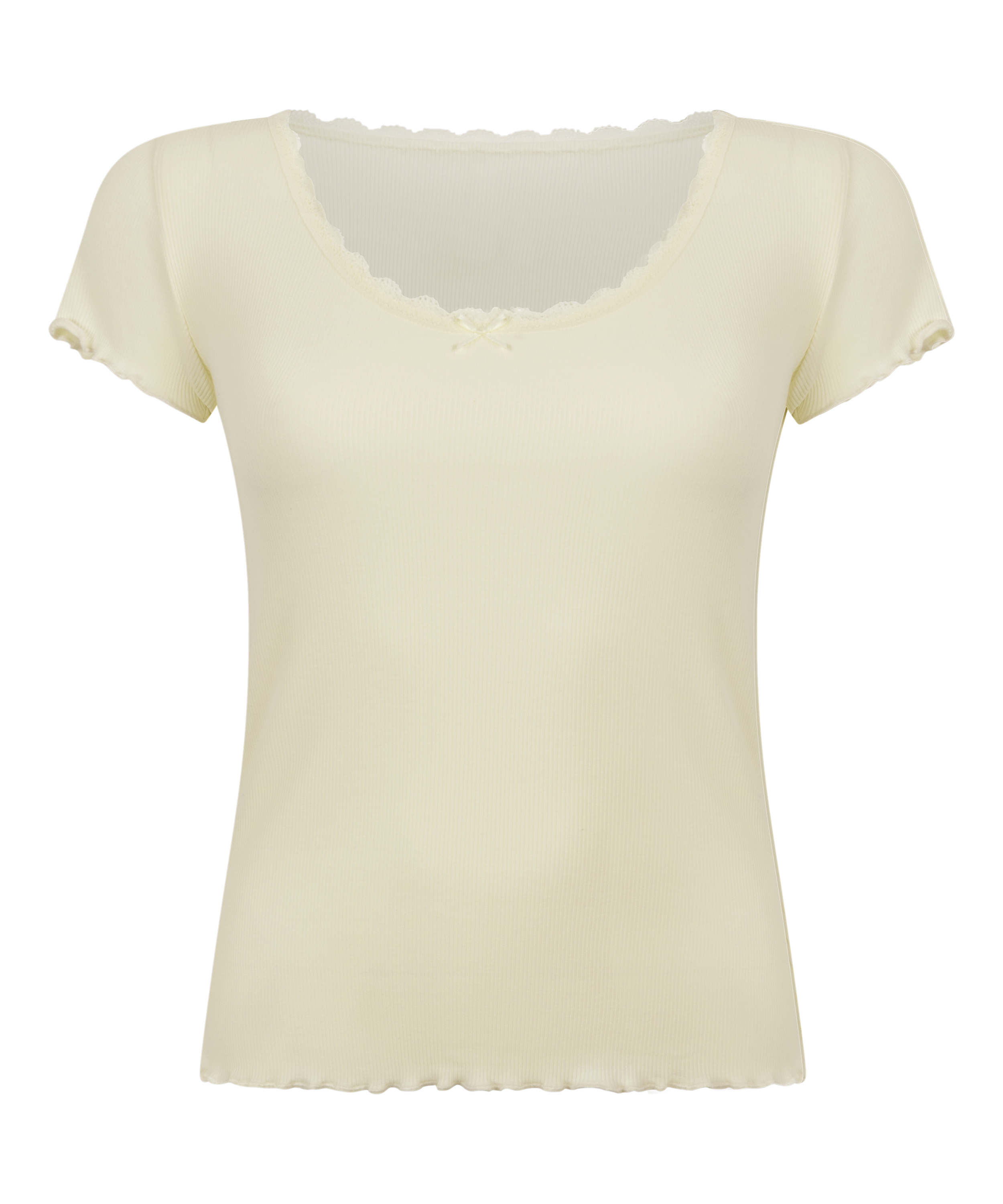 Rib Jersey Top, Yellow, main